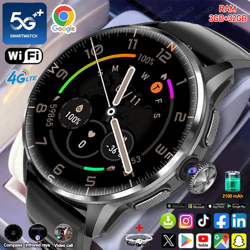 Fall Detection Watch - 5G/4G 풀 네트워크 스마트워치 1.60인치 AMOLED