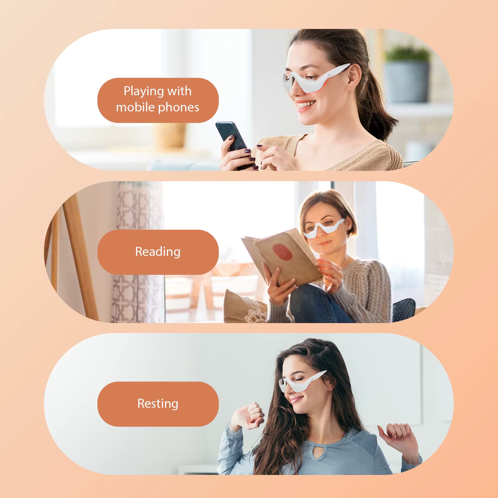 EMS 레드 라이트 아이 마사지기 안경 전기 미세전류  - Light Therapy Glasses 리뷰 및 가격
