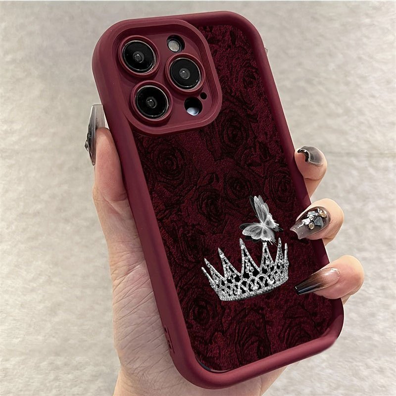 아이폰 18 프로용 빨간 장미와 은색 왕관 디자인의 휴 - Apple Iphone 15 리뷰 및 가격