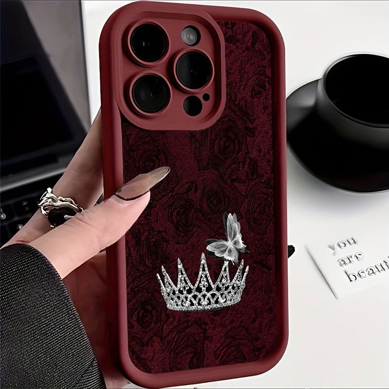 아이폰 18 프로용 빨간 장미와 은색 왕관 디자인의 휴 - Apple Iphone 15 리뷰 및 가격